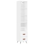 vidaXL Buffet haut Blanc 34 5x34x180 cm Bois d'ingénierie