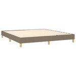vidaXL Lit à sommier tapissier avec matelas Taupe 180x200 cm Tissu