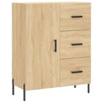 vidaXL Buffet haut Chêne sonoma 69 5x34x180 cm Bois d'ingénierie