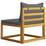 vidaXL Salon de jardin 6 Pièces avec coussin Bois d'acacia solide