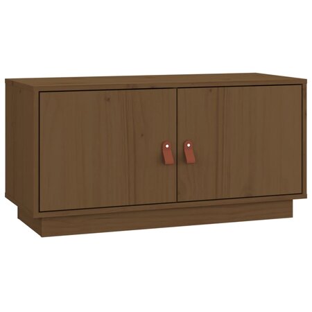 vidaXL Meuble TV Marron miel 80x34x40 cm Bois de pin massif