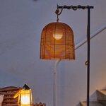 Support de lampe hold me gris métal 41cm