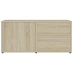 vidaXL Meuble TV Chêne sonoma 80x34x36 cm Aggloméré