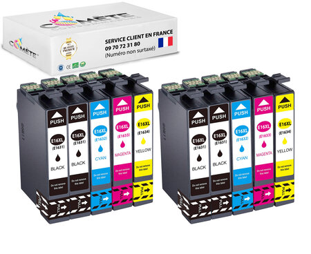 10 cartouche d'encre compatibles avec epson 16xl b4c2m2y2