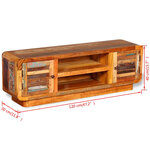 vidaXL Meuble TV Bois de récupération massif 120 x 30 x 40 cm