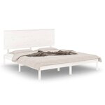 vidaXL Cadre de lit Blanc Bois de pin massif 160x200 cm
