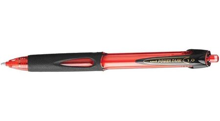 Stylo bille power tank sn220 rétract. Grip pte moy. 1mm rouge uni-ball