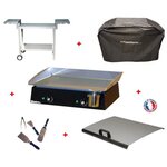 Pack plancha électrique planchaelec lux 600 carbon - chariot odeon 600