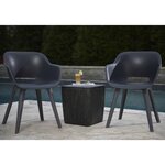 Keter Chaises d'extérieur Akola lot de 2 Graphite