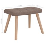 vidaXL Chaise à bascule avec tabouret Taupe Tissu