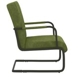 vidaXL Chaise cantilever Vert clair Velours