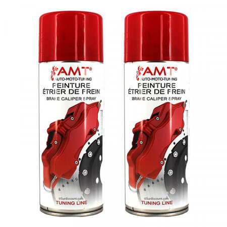 Lot de bombes de peinture pour étrier - rouge - amt