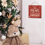Plaque à suspendre père noël