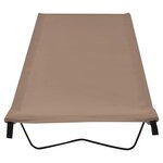 vidaXL Lits de camping 2 Pièces 180x60x19 cm Tissu Oxford et acier Taupe