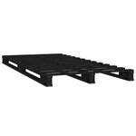 vidaXL Lit de palette noir 90x200 cm bois de pin massif