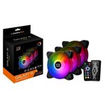XIGMATEK Galaxy III Essential BX120 ARGB Noir (Pack 3) - Ventilateur 120mm A-RGB pour boitier PC