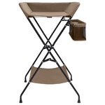 vidaXL Table à langer Taupe Fer