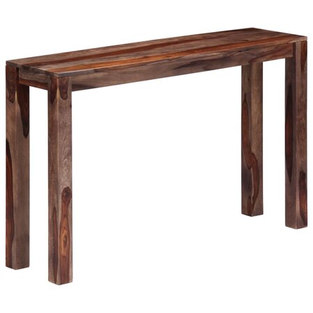 vidaXL Table console Gris 120x30x76 cm Bois de Sesham massif