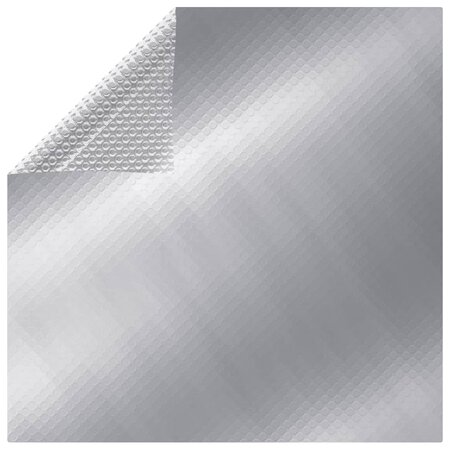 vidaXL Film solaire de piscine PE rectangulaire flottant 8x5 m Argenté