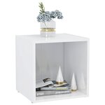 vidaXL Meubles TV 2 Pièces Blanc brillant 37x35x37 cm Aggloméré