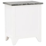 vidaXL Table de chevet 2 Pièces avec 2 tiroirs Gris et blanc