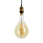 Ampoule led déco goutte giant (xxl) au verre ambré  culot e27  8w cons. (60w eq.)  800 lumens  lumière blanc chaud