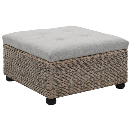 vidaXL Repose-pieds Jacinthe d'eau 65 x 65 x 40 cm Gris