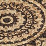 vidaXL Napperons 4 Pièces Marron foncé 38 cm Rond Jute