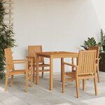 vidaXL Ensemble à dîner de jardin 5 Pièces Bois de teck massif