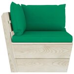 vidaXL Salon de jardin palette 7 Pièces avec coussins Épicéa imprégné