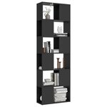 vidaXL Bibliothèque/Séparateur de pièce Gris 60x24x186 cm Aggloméré