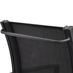 vidaXL Banc de jardin à 2 places 131 cm Acier et textilène Noir
