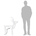 vidaXL Renne de Noël Blanc chaud 76x42x87 cm