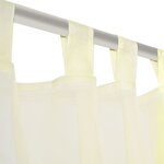 vidaXL Rideau fin Crème 140x175 cm 2 Pièces