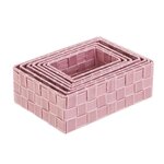 Set de 7 panières déco - rose