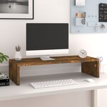 vidaXL Support de moniteur Chêne fumé 60x23 5x12 cm Bois d'ingénierie