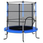 vidaXL Trampoline avec filet de sécurité Rond 140x160 cm Bleu