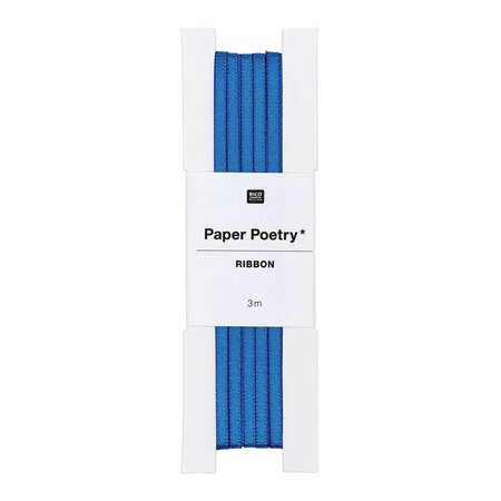 Ruban de satin bleu foncé 3 m