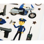 Autocollants - Police - Dorures - 1 8 cm