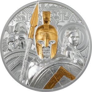 SPARTA 3 onces argent monnaie 20 Dollars Cook Islands 2023