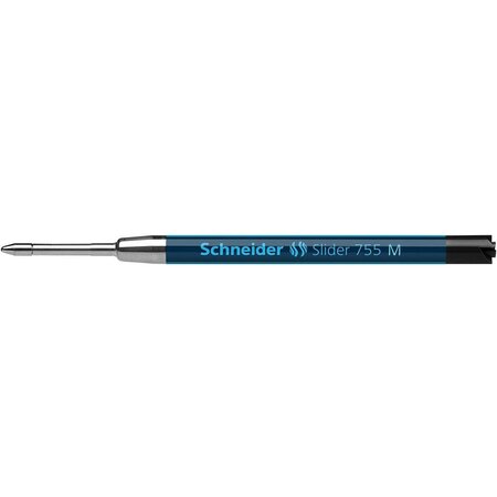 Recharge slider 755 pointe moyenne encre viscoglide noir schneider
