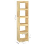 vidaXL Bibliothèque/Séparateur de pièce 40x30x167 5 cm Pin massif