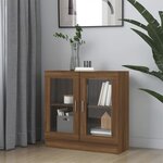 vidaXL Armoire à vitrine Chêne marron 82 5x30 5x80cm Bois d'ingénierie