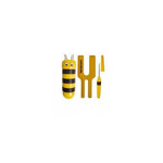 Abeille tricotin avec pompon magique