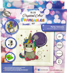 Tableau broderie diamant crystal art enfant licorne ballon