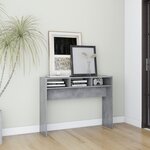 vidaXL Table console Gris béton 105x30x80 cm Aggloméré