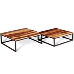 vidaXL Ensemble de table basse gigogne 2 Pièces Bois massif de Sesham
