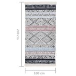 vidaXL Tapis Rose et aqua 100x200 cm Coton