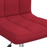 vidaXL Chaises pivotantes à manger lot de 2 Rouge bordeaux Tissu