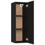vidaXL Meubles TV 2 Pièces Noir 30 5x30x90 cm Aggloméré